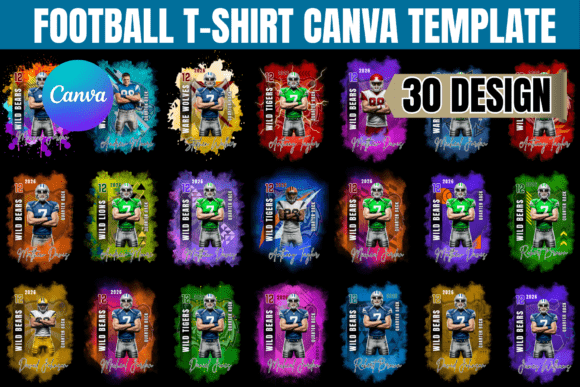 Download Editable Football T-Shirt Canva Template - Premium Resources