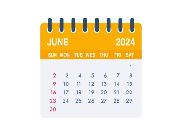 Download June 2024 Calendar Leaf. Calendar 2024 - June Collection