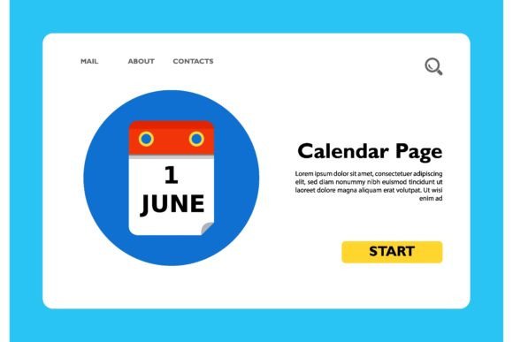 Download First June Calendar Page Round Icon. Mul - June Collection