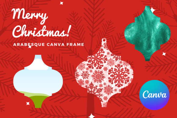 Download Arabesque Tile Christmas Canva Frame Set - Canva frame set Collection