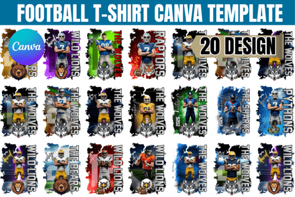 Download Football T-Shirt Canva Template - Premium Bundle